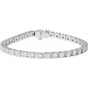 14K White 7 CTW Lab-Grown Diamond Link 7 1/4' Bracelet