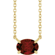 14K Yellow Natural Mozambique Garnet 18' Necklace