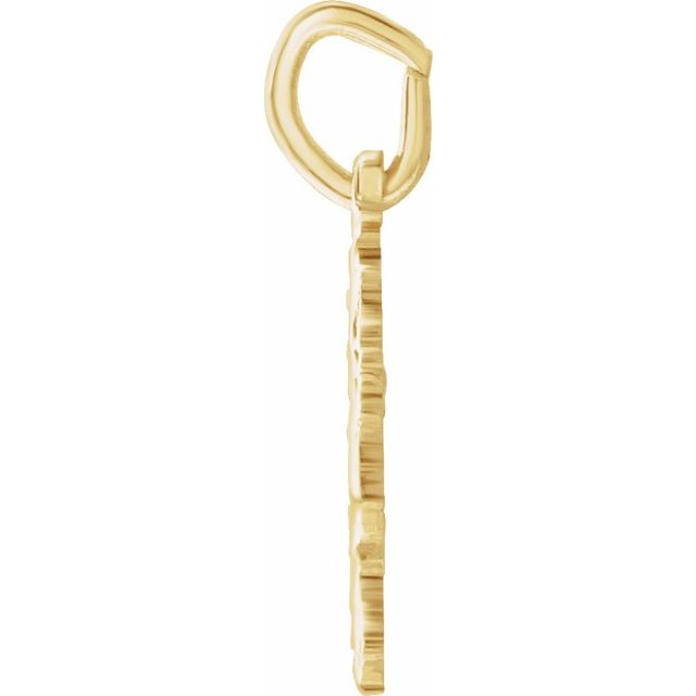 14K Yellow 8x8 mm Four-Way Cross Medal