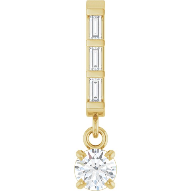 14K Yellow 1/5 CTW Natural Diamond Pendant