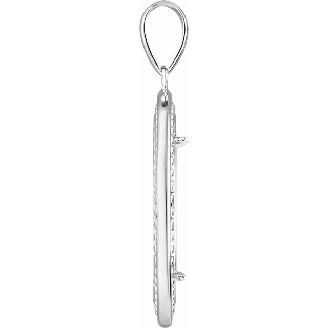 Sterling Silver Coin Frame Bezel Pendant Mounting for 19x1.5 mm Coin