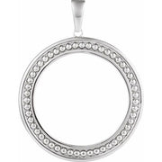 Sterling Silver Coin Frame Bezel Pendant Mounting 24.1x1.7 mm Coin
