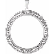 Sterling Silver Coin Frame Bezel Pendant Mounting for 30.5x2.1 mm Coin