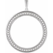Sterling Silver Coin Frame Bezel Pendant Mounting for 40.6x3 mm Coin