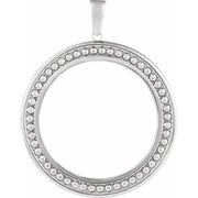 Sterling Silver Coin Frame Bezel Pendant Mounting for 27.4 mm Coin