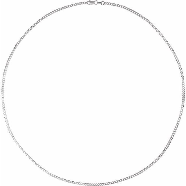Sterling Silver 1.95 mm Curb 18' Chain