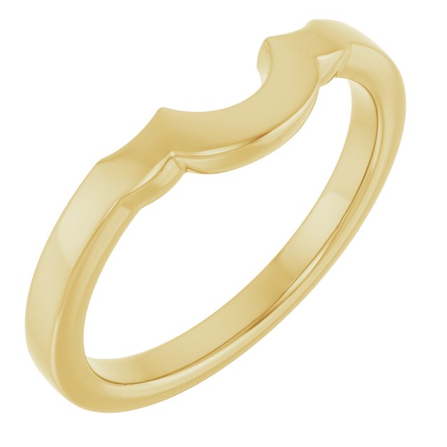 14k Yellow Band For 7.5x5.5 Mm Oval Ring