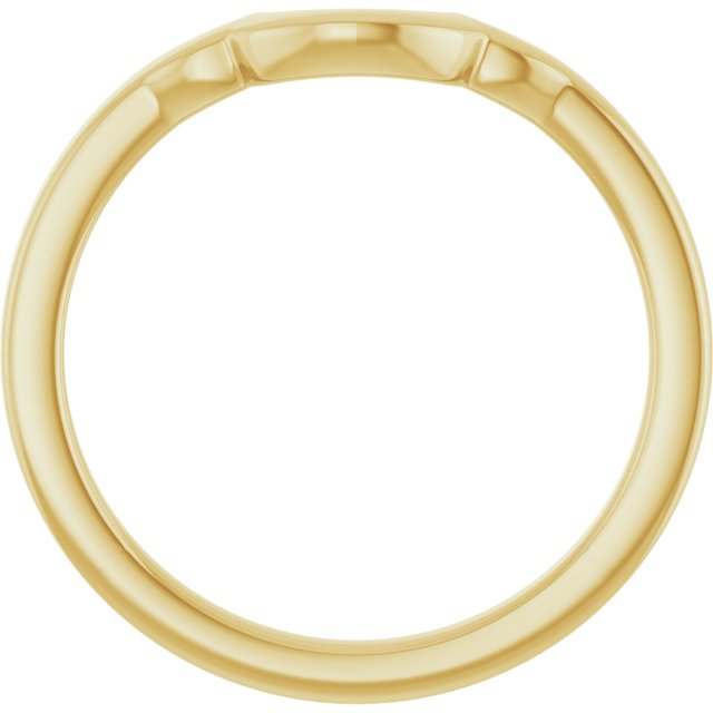 14k Yellow Band For 7.5x5.5 Mm Oval Ring