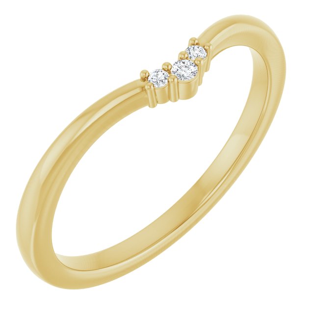 14K Yellow .03 CTW Natural Diamond Matching Band