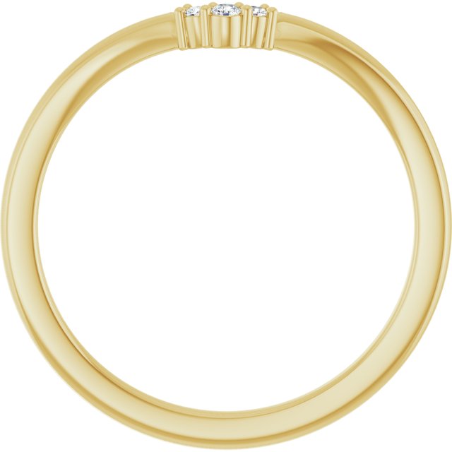 14K Yellow .03 CTW Natural Diamond Matching Band