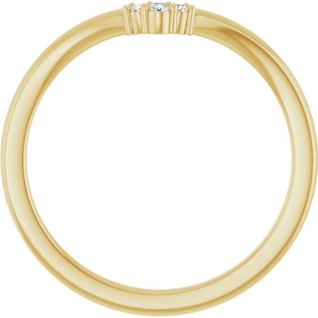 14K Yellow .03 CTW Natural Diamond Matching Band