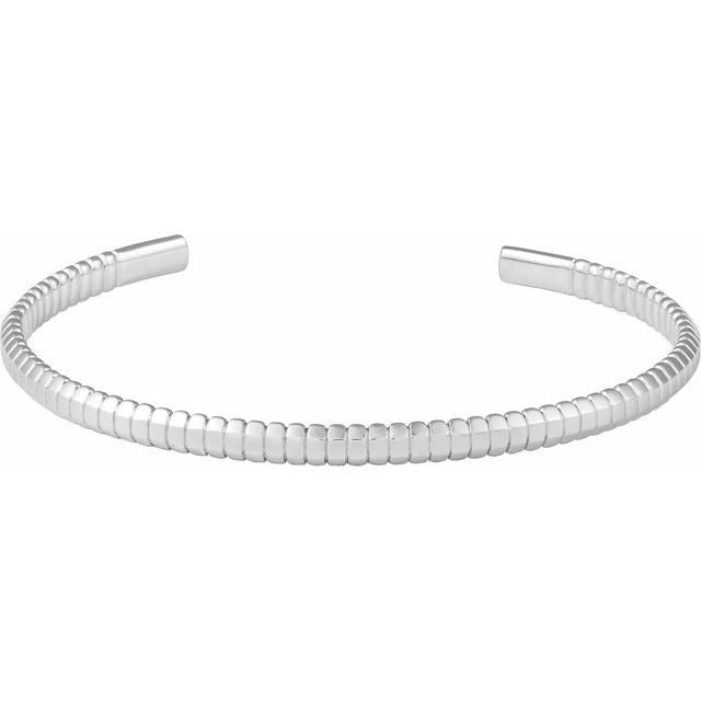 14K White Cuff 7' Bracelet