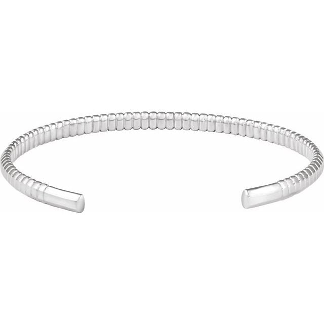 14K White Cuff 7' Bracelet