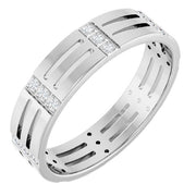 14k White 1/8 Ctw Natural Diamond Eternity Band Size 10