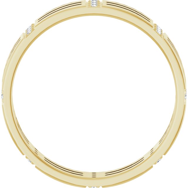 14K Yellow 1/8 CTW Natural Diamond Eternity Band Size 10