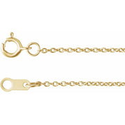 18K Yellow 1 mm Cable 24' Chain