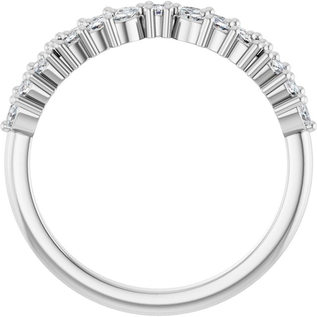 14K White 1/2 CTW Lab-Grown Diamond Anniversary Band