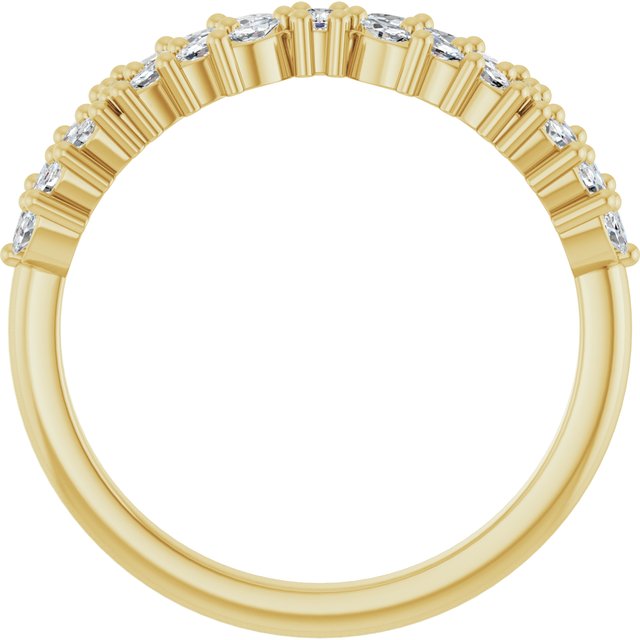 14K Yellow 1/2 CTW Lab-Grown Diamond Anniversary Band