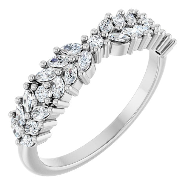 14K White 1/2 CTW Lab-Grown Diamond Anniversary Band
