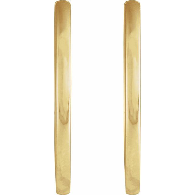 14K Yellow Hinged 20 mm Hoop Earrings