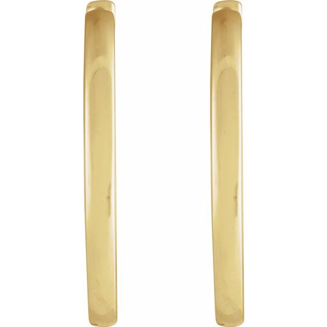 14K Yellow Hinged 18 mm Hoop Earrings