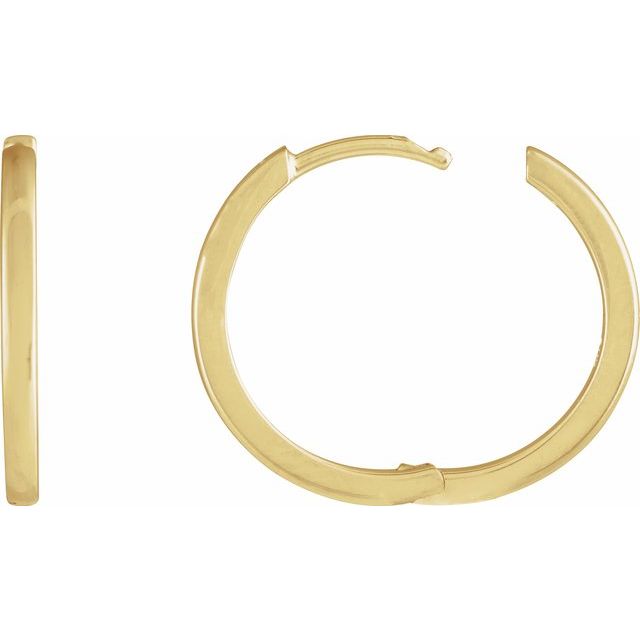 14K Yellow Hinged 18 mm Hoop Earring