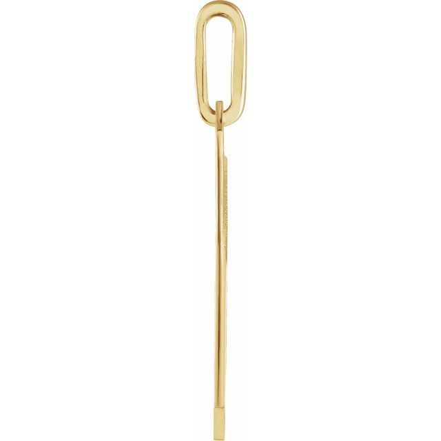 14K Yellow Engravable Dog Tag Pendant