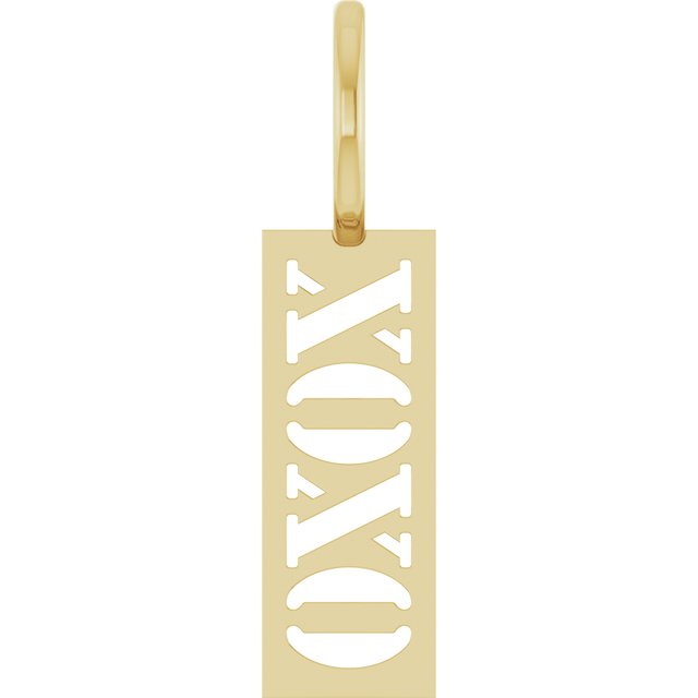 14K Yellow XOXO Charm/Pendant