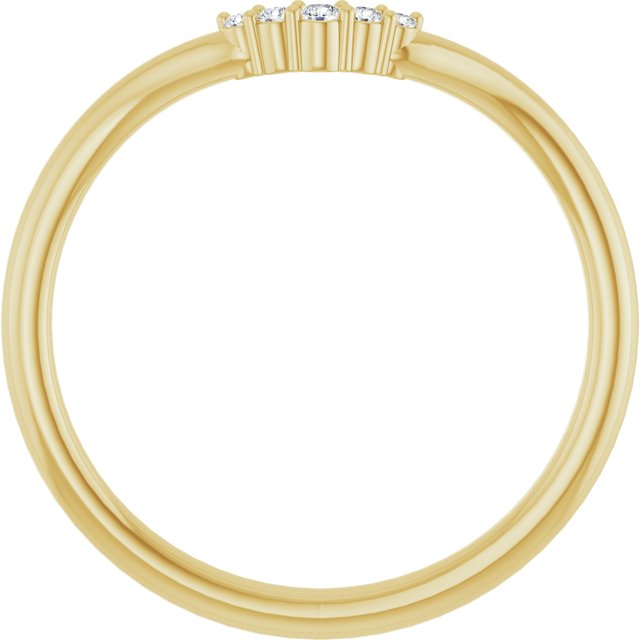 14K Yellow .04 CTW Natural Diamond Matching Band