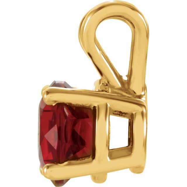 14K Yellow Natural Mozambique Garnet Pendant