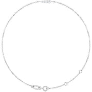 14K White 1/10 Natural Diamond Graduated 6 1/2-7 1/2' Bracelet