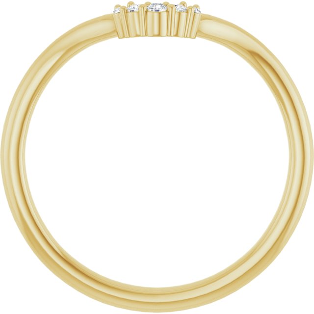 14k Yellow .04 Ctw Lab-grown Diamond Matching Band