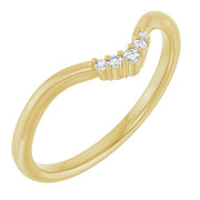 14k Yellow .04 Ctw Lab-grown Diamond Matching Band