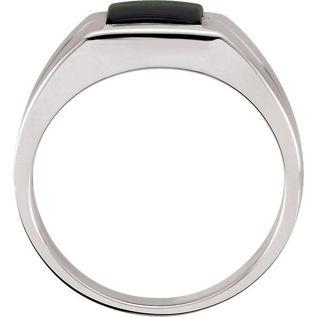 Sterling Silver Natural Black Onyx Ring