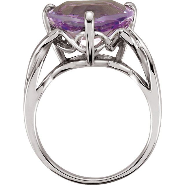 Sterling Silver Natural Rose de France Quartz Ring
