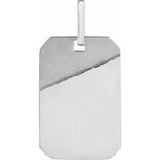 Sterling Silver Engravable Dog Tag Pendant
