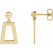 14K Yellow Geometric Earrings