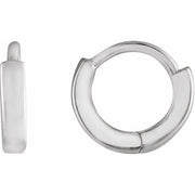 Platinum Hinged 8 Mm Hoop Earring