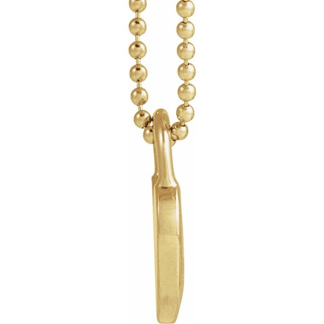 14k Yellow White Enamel Heart 18' Necklace