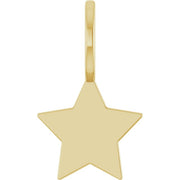14K Yellow Engravable Star Charm/Pendant