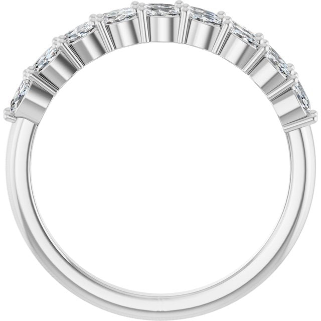 14k White 1/2 Ctw Lab-grown Diamond Anniversary Band