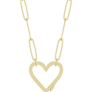 14K Yellow Heart Charm 16' Necklace