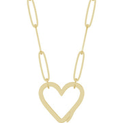 14K Yellow Heart Charm 18' Necklace