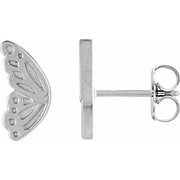 Sterling Silver Butterfly Wing Earrings