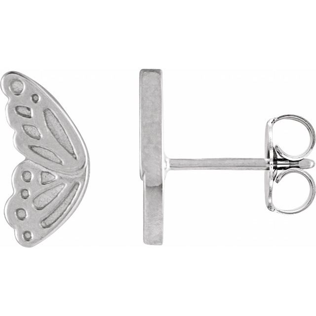 Sterling Silver Butterfly Wing Earrings