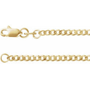 14K Yellow 1.95 mm Curb 20' Chain