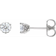 14K White 1/3 CTW Lab-Grown Diamond Vintage-Inspired Earrings