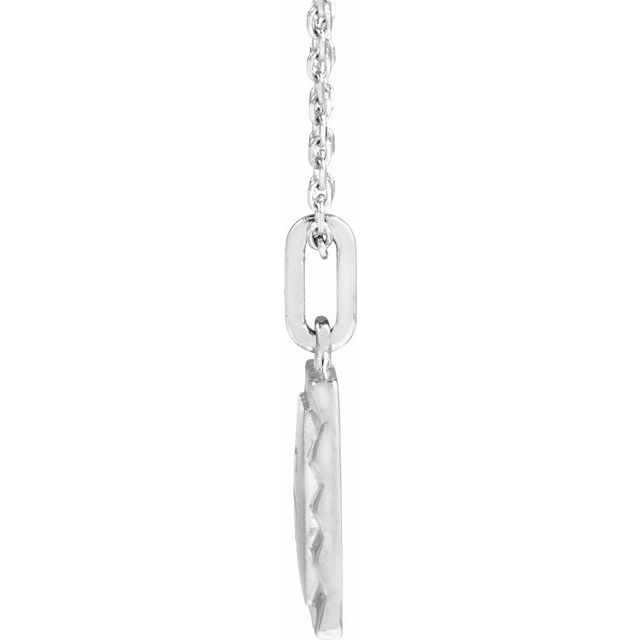 Sterling Silver Engravable Square 16-18' Necklace