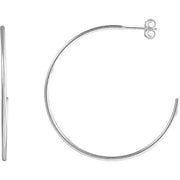 Sterling Silver 38 mm Hoop Earrings