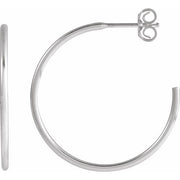 Sterling Silver 25 mm Hoop Earrings